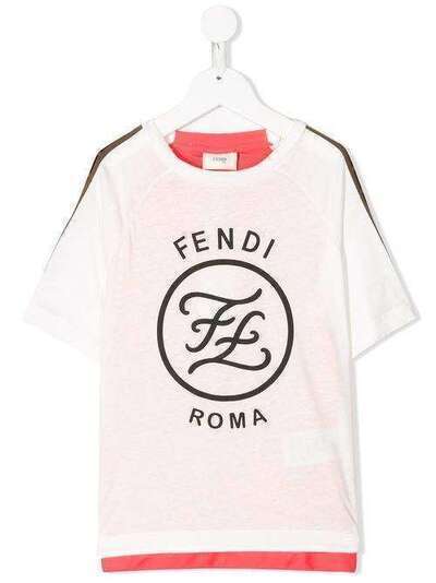Fendi Kids футболка с принтом Karligraphy JFI186AACGF0YT7