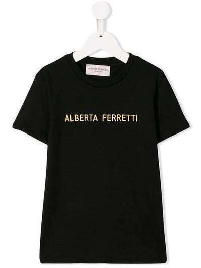 Alberta Ferretti Kids футболка с вышитым логотипом 21229