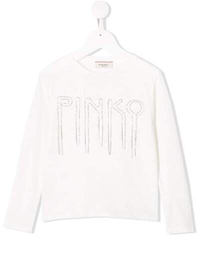 Pinko Kids футболка с логотипом из страз 1A11JRY5S1