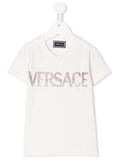 Young Versace футболка с декорированным логотипом YC000279YA000191
