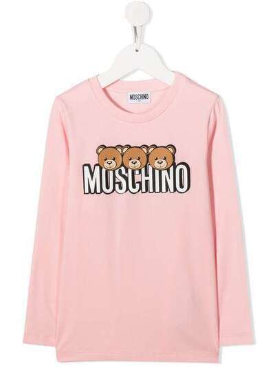Moschino Kids топ с длинными рукавами и логотипом