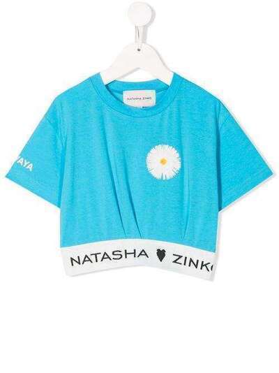 Natasha Zinko Kids укороченная футболка с принтом MNZ20330IYT