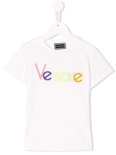 Young Versace топ с вышивкой логотипа YVFTS295YJE131