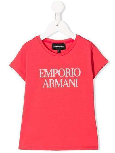 Emporio Armani Kids футболка с блестящим логотипом 8N3T033J08Z0319