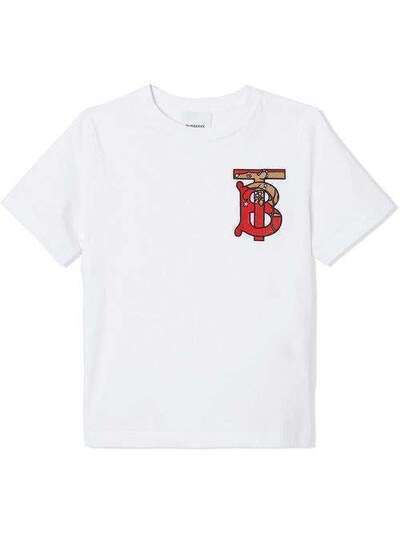 Burberry Kids футболка с монограммой 8024461