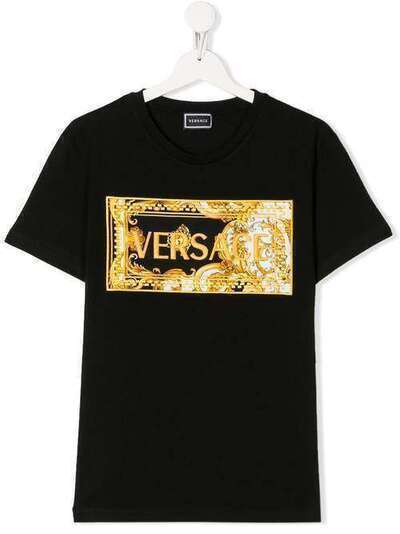 Young Versace футболка с вышитым логотипом YC000277YA000791