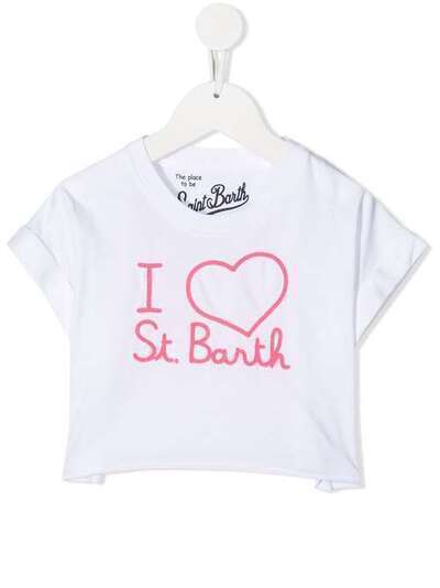 Mc2 Saint Barth Kids футболка с вышивкой I love St. Barth KENNY