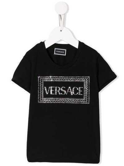 Young Versace футболка с декорированным логотипом YC000140YA00019