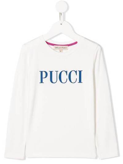 Emilio Pucci Junior футболка с длинными рукавами и логотипом 9L8000LX140