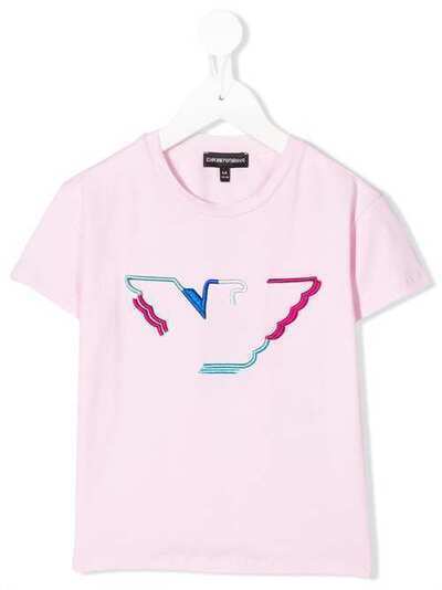 Emporio Armani Kids футболка с вышитым логотипом 3H3T6C2JQAZ