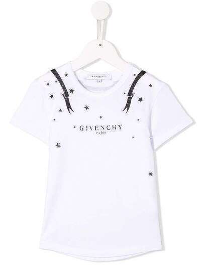 Givenchy Kids футболка с контрастным логотипом H1513010B