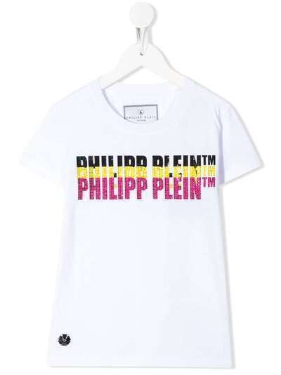Philipp Plein футболка с логотипом из страз S20CGTK0513PJY002N