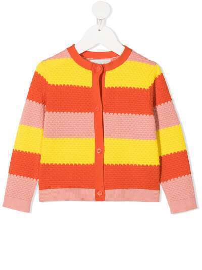 Stella McCartney Kids полосатый кардиган с круглым вырезом