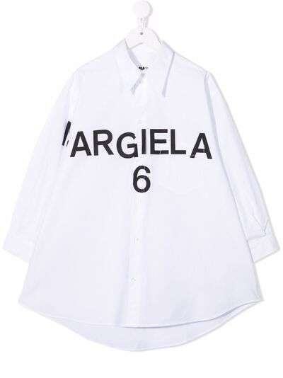 MM6 Maison Margiela Kids рубашка с логотипом