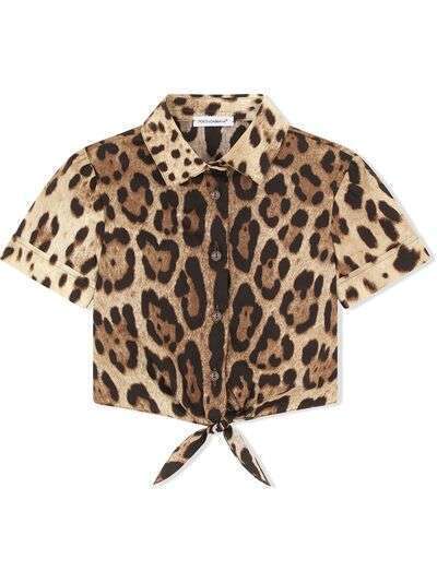 Dolce & Gabbana Kids рубашка с леопардовым принтом