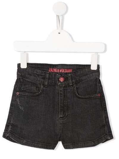 Zadig & Voltaire Kids джинсовые шорты с логотипом X14093Z21