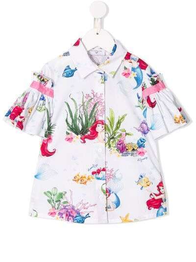 Monnalisa рубашка 'Little Mermaid' с короткими рукавами