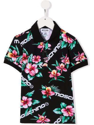 Moschino Kids floral-print short-sleeved shirt