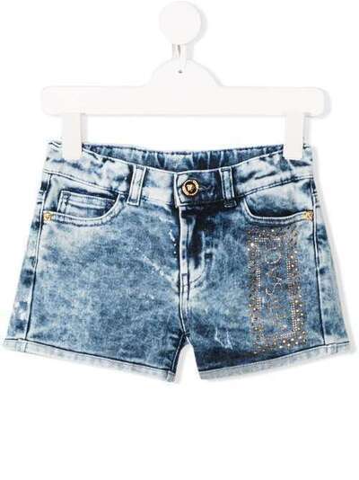 Young Versace джинсовые шорты с заклепками YC000220A233594