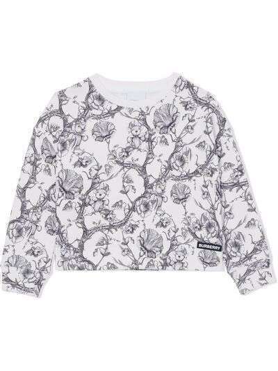 Burberry Kids толстовка с принтом Floral Sketch