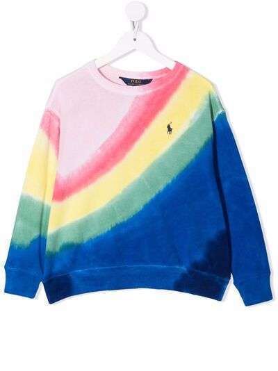 Ralph Lauren Kids толстовка Tie-Dye с вышитым логотипом