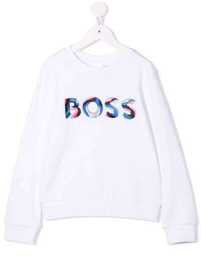 BOSS Kidswear толстовка с вышитым логотипом