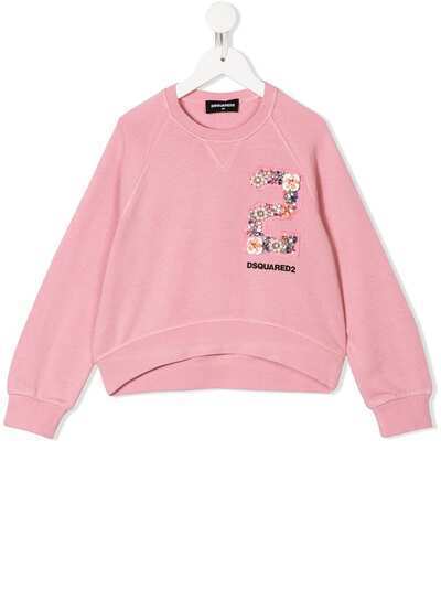 Dsquared2 Kids толстовка с декорированным логотипом