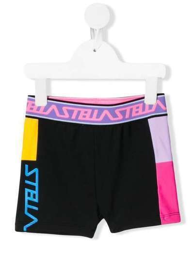 Stella McCartney Kids спортивные шорты в стиле колор-блок 589097SOJE8