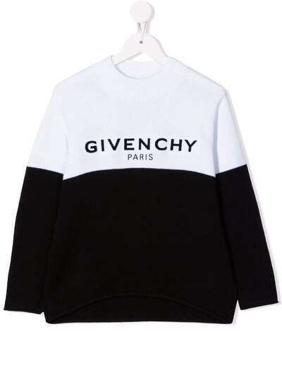 Givenchy Kids свитер с длинными рукавами и логотипом