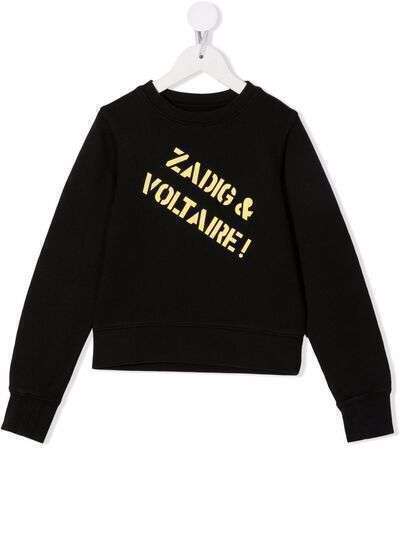 Zadig & Voltaire Kids толстовка с логотипом