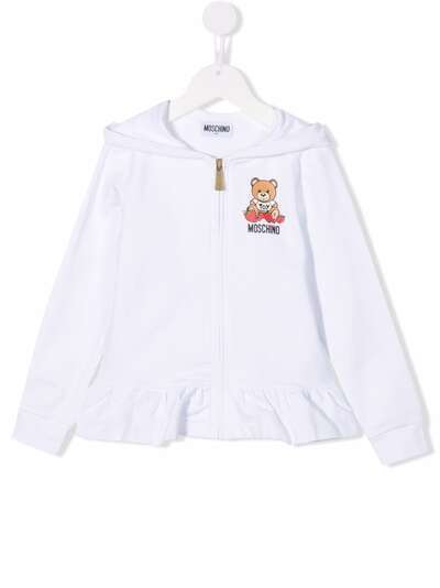 Moschino Kids teddy bear-print zip-up hoodie