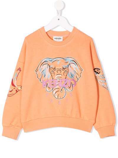 Kenzo Kids толстовка с принтом Elephant