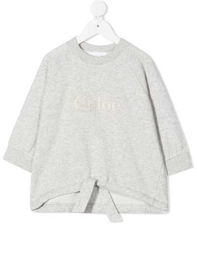 Chloé Kids толстовка с вышитым логотипом