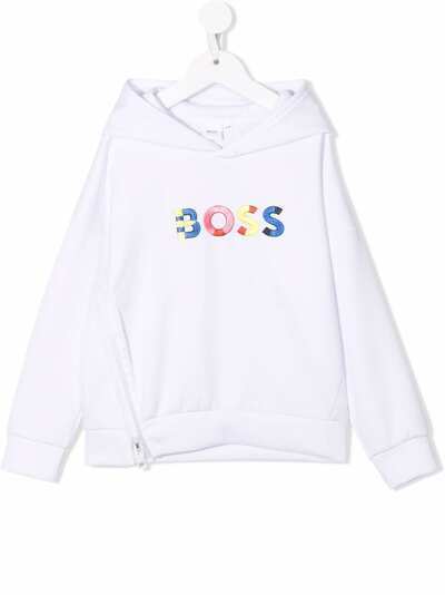 BOSS Kidswear худи с вышитым логотипом