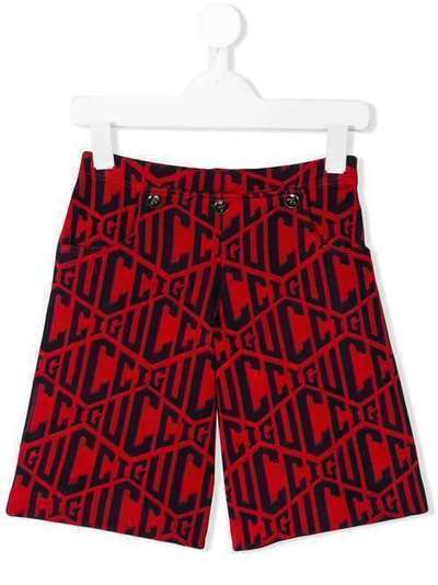 Gucci Kids шорты со сплошным узором с логотипами 520206X3O64