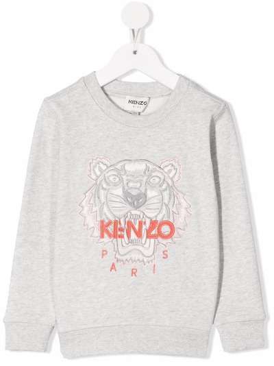 Kenzo Kids толстовка с вышивкой Tiger