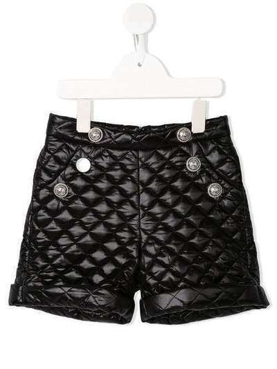 Balmain Kids quilted-effect buttoned shorts 6L6109LB320