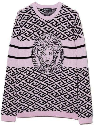 Versace Kids джемпер Medusa Head вязки интарсия