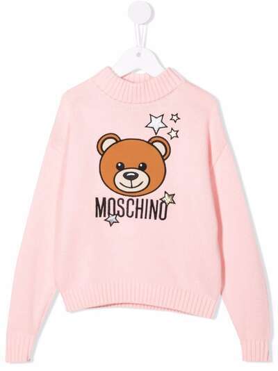 Moschino Kids джемпер Starry Teddy Bear с вышивкой