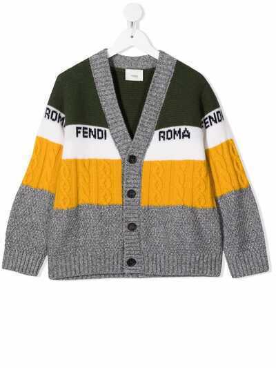 Fendi Kids кардиган с логотипом