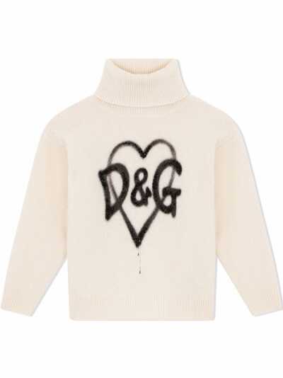 Dolce & Gabbana Kids джемпер с принтом DG Love