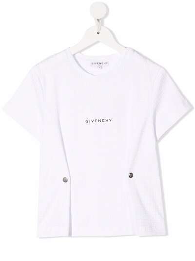 Givenchy Kids футболка со сборками и логотипом