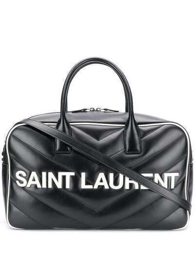Saint Laurent стеганая дорожная сумка с логотипом 5851450VGOD