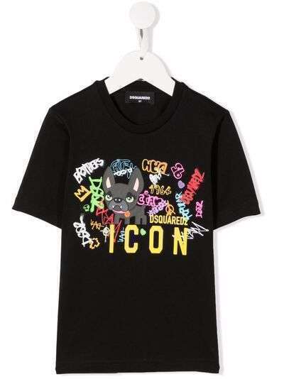 Dsquared2 Kids футболка с принтом граффити