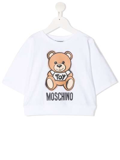 Moschino Kids футболка с принтом