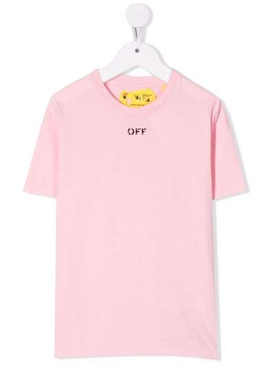 Off-White Kids футболка с логотипом