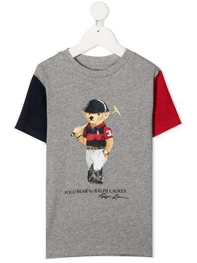 Ralph Lauren Kids футболка Polo Bear в стиле колор-блок