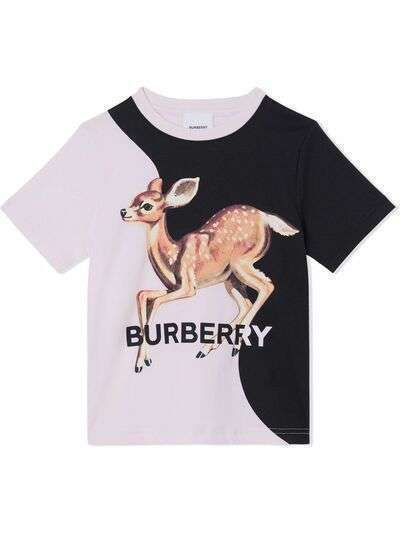Burberry Kids футболка с принтом Montage