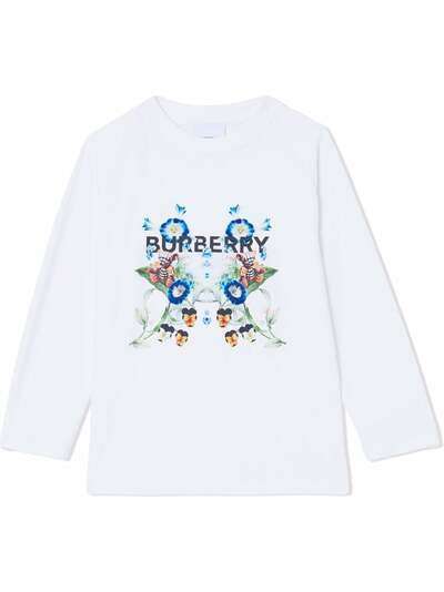 Burberry Kids футболка с принтом