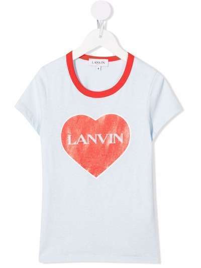 LANVIN Enfant футболка из органического хлопка с логотипом